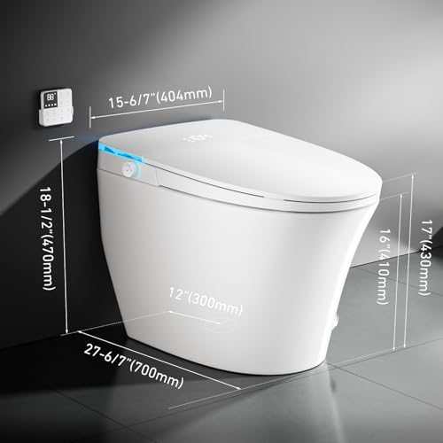 ONIRAP Luxsury Smart Toilet with Bidet Built-In, Bidet Toilet with Foam Shield, Deodorization, Elongated Heated Seat & Auto Flush, ADA Height, Instant Warm Water, Air Dryer, Night Light by Onirap - Image 7