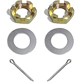 iBroPrat 2Set Trailer Nut Kits 1' Spindle Shaft Can-am Castle Nuts 1' Washers 2.25' Cotter Pins for 1' Shaft...