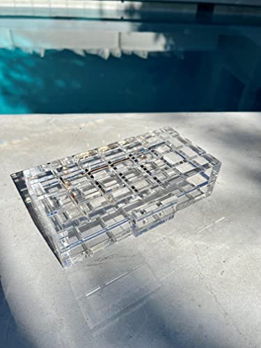 Women's Clear Acrylic Snap Box Clutch - Bags For Women Handbags Evening Purse, Transparent #TOP2