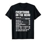 Everything On The Menu Nutrition Facts Thanksgiving Food T-Shirt