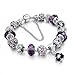 FUNGTN Donna Bracciale Gioielli Bracciale di Cristallo con Cerniera Gioielli Bangle Pietra Gemma Ametista Bangle Gioielli e Cuore Grande Sorella Collana per Le Donne Ragazze Sorella Charm Gift,C immagine
