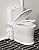Macerating Toilet with Macerator Pump for Basement Upflush System, One-Piece Elongated Bowl, Sewerage Sewage Pump with 4 Inlets for Toilet Kitchen Basin Shower Waste Water Disposal, 23 ft. Vertical