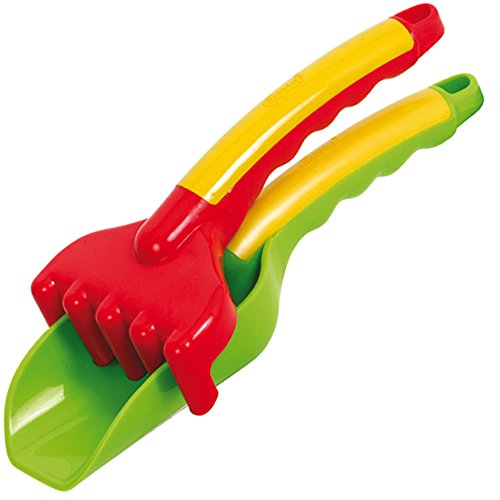 Gowi 559-22 Design Schaufel und Rechen 24cm Set, 2 teilig, Sandkästen und Sandspielzeug