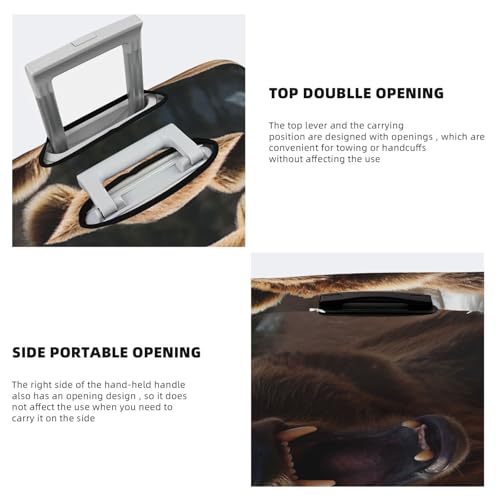 Travel Luggage Cover Roaring bear Suitcase Protector Elastic Washable Stretch Suitcase Protector Anti-Scratch Travel Suitcase Cover Fit 18-32 Inch Luggage4