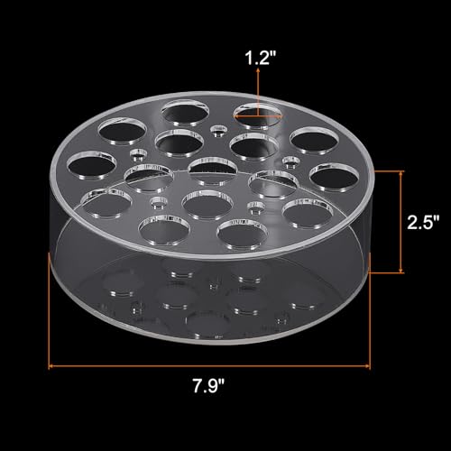 Centre de table rond de 20,3 cm en acrylique transparent haute finition - 3