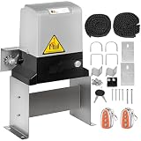 Happybuy Automatic Sliding Gate Opener 3100LBS with 2 Remote Controls, 500W Gate Operator Hardware Kit for Security, Electric Rolling Driveway Slide Gate Motor, Chain Driven Gate Opening System