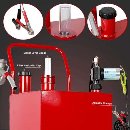 Lappplsp YL0199-1 30 Gallon Portable Fuel Caddy Tank With 12V Dc Electric Fuel Transfer Pump thumb #4