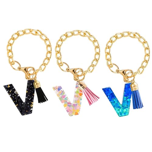 IASINN �X�^�����[�J�b�v�A�C�j�V�����L�[�`�F�[���A�^���u���[�n���h���`���[���A�p�[�\�i���C�Y�J�b�v�`���[�� 3�Z�b�g ���f�B�[�X�K�[���Y�p, V, Small