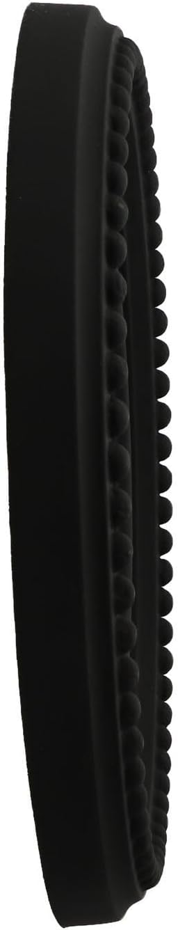 Black Round Ceiling Medallion 12.4 Inch PU Decorative Light Fixtures and Fans, Vintage Hides Imperfections, Install