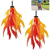 2 Pcs Flame Kids Bicycle Streamers, 10" Flame Bike Tassels for Boys Girls