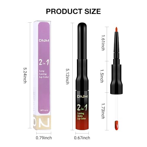 Image of evpct 1Pcs Orange Red Matte Lip Liner & Liquid Lipstick Stain Set for Women, 2 in 1 Lip Liner Stain Lipstick Long Lasting Waterproof Smudge Proof, Longwear Lips Stick Makeup 24 hours originale 54