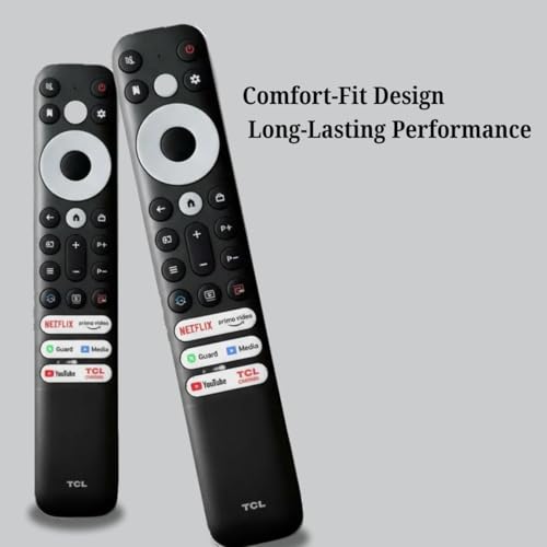 Image of Replacement Remote Control for TCL Smart TV (Non-Voice) - Compatible with TCL LED, UHD & Android TVs | Dedicated ZEE5, Netlix & Prine Video Hotkeys | Check Model Compatibility Before-Buying