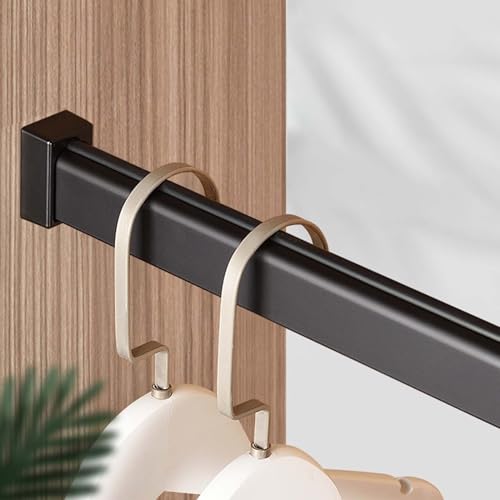 Asta resistente per armadio, 40 cm, con supporti, soluzione robusta per riporre vestiti, facile da installare in stanze o negozi