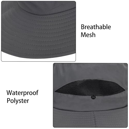 Chapéu de sol feminino masculino, chapéu de pesca FPS 50+ proteção UV chapéu balde de aba larga para