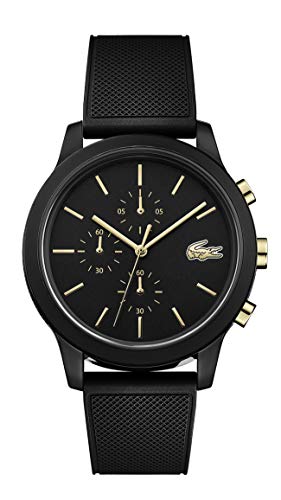 Lacoste Men's Black Dial Black Silicone Watch - 2011012