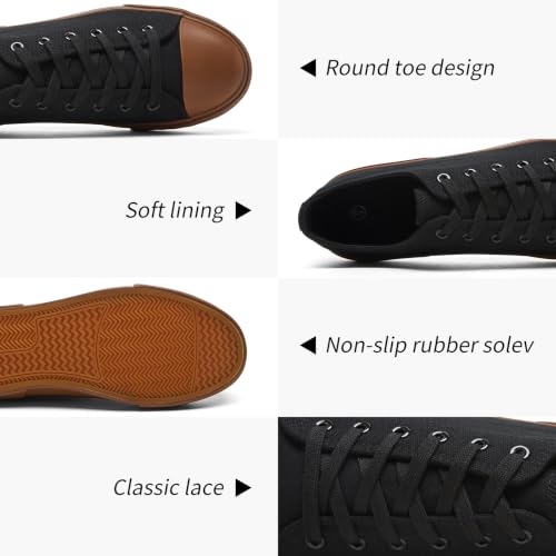 Image of yageyan Men Canvas Low top Shoes Classic Casual Sneakers Mens Fashion Shoes