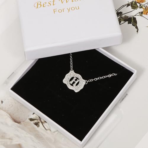 Belt Buckle Necklace Western Style Initial Letter Pendant Necklace, Decorative Belt Buckle Frame Design