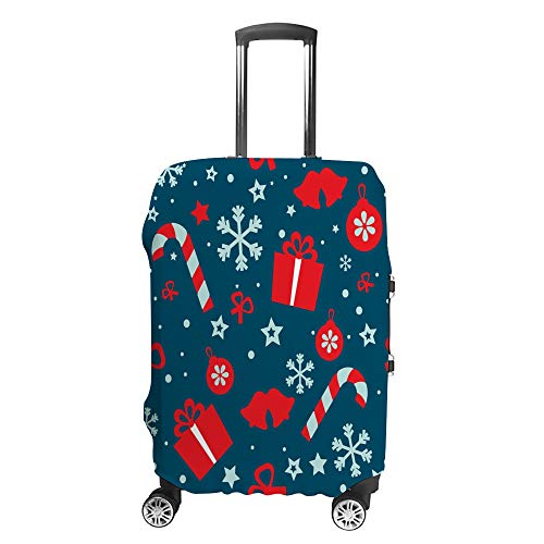 Housse de valise élastique anti-poussière protection bagage à roulettes motif Noël 18-32 pouces