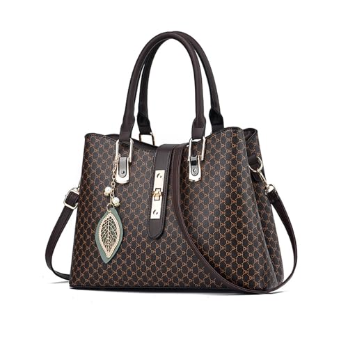 Sac bandoulière imprimé pour femme grand volume avec poignée supérieure