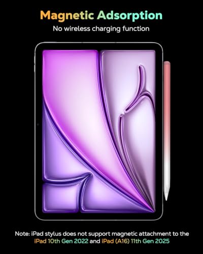 Image of MoKo Pencil for iPad(A16) 11th 10th Gen,USB-C Fast Charging,GradientWhitePk