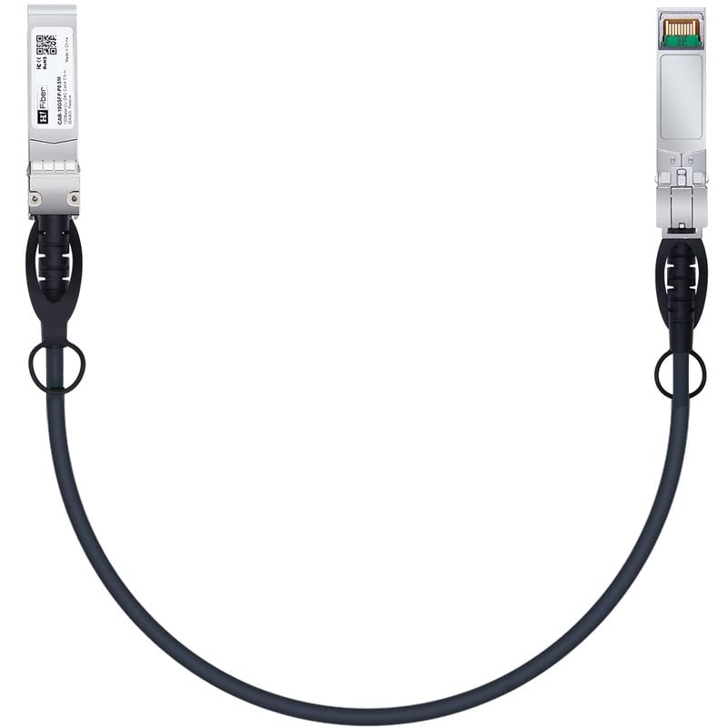Image of H!Fiber 4 Pack SFP+ Cable, 10G SFP+ DAC, 0.25M(0.82ft), Passive Direct Attach Copper Twinax Cable for Cisc SFP-H10GB-CU0.25M, Ubiquiti UniFi UC-DAC-SFP+, Meraki, Mikrotik, Intel, Fortinet, Netgear