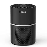 HIMOX Desktop Portable Air Purifier for Home Bedroom and Office, Remove 99.97% Viruses Bacteria, Pollen Dust Mold, Super Quiet 20dB Mini Air Purifier for Smoke Pets Hair Odor and Allergies, Powered by USB Cable, NO ADAPTER