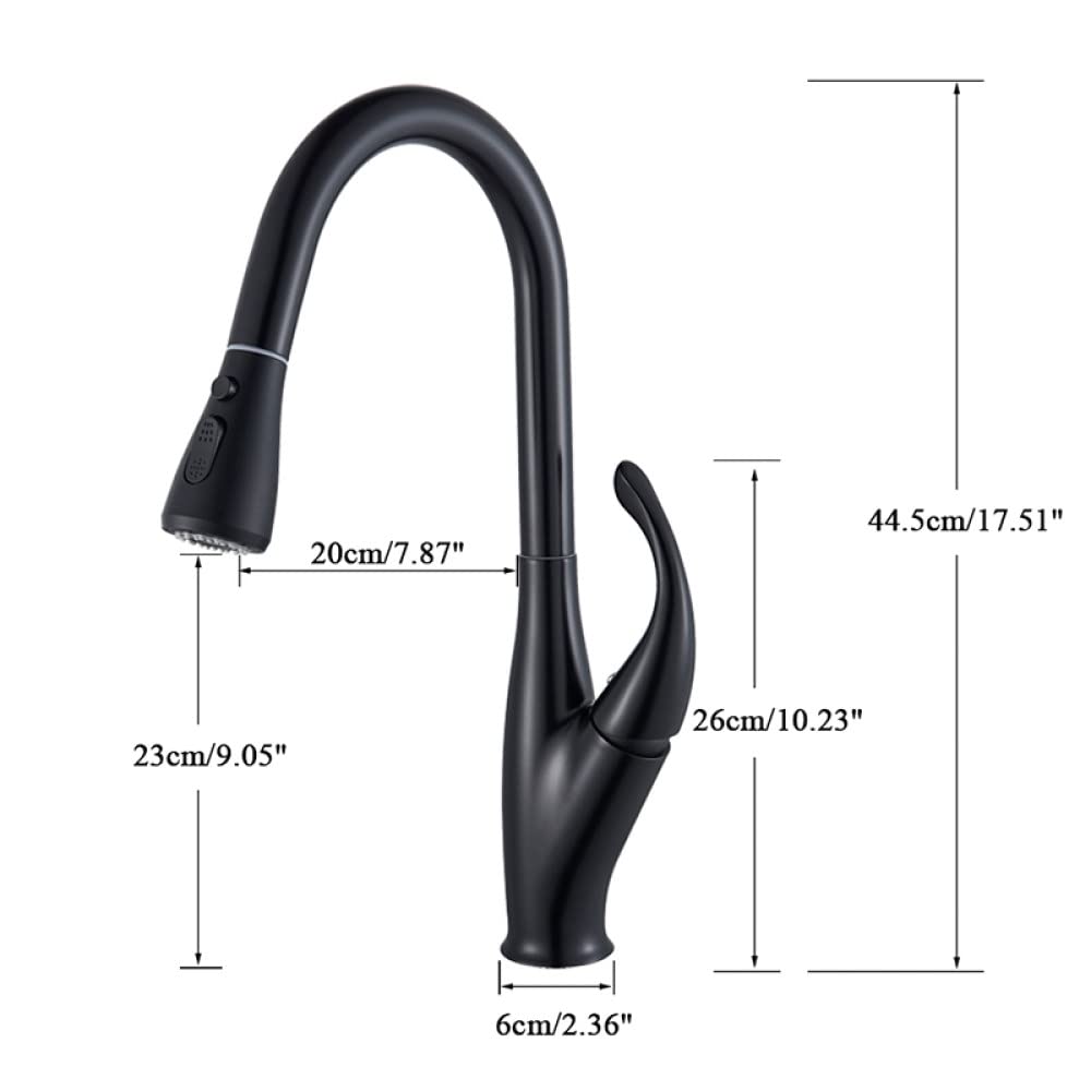 Grifo de cocina de níquel cepillado, grifo mezclador de cocina extraíble, rociador de chorro de un solo mango, caño de cocina, grifo de agua fría y caliente, cromo A, talla única