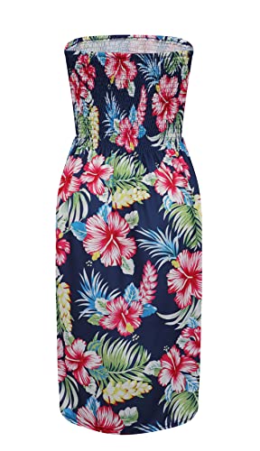 Image of Zyyfly Womens Summer Beach Dresses Strapless Cover Ups Dress Tube Top Sundresses
