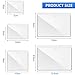 Clear Self Adhesive Pockets Self Label Holder Adhesive Pockets for Planners Business Card Organizing and Protecting Index Cards, Business Cards, Photos, 5 Sizes(50 Pieces)