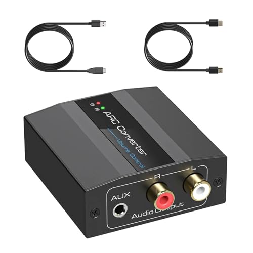 Convertidor Analógico a Digital óptico coaxial y RCA de 3.5mm para sonido de TV