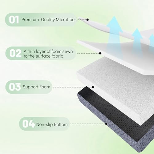 Zelladorra Japanese Floor Mattress Full, Anti-Slip Japanese Futon Foldable Tatami Mat for Guests, Green - Thumbnail 5