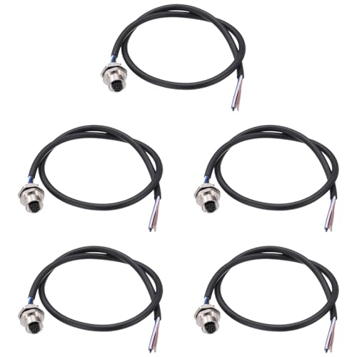 Câble M12 5 broches mâle étanche 60V 4A pour liaison électrique stable