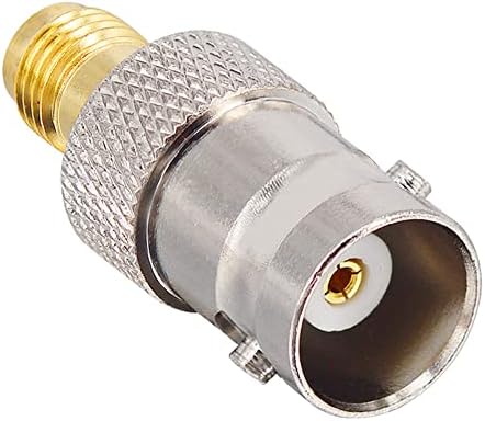BOOBRIE BNC Female to SMA Female Coax Connector BNC to SMA Female Adapter BNC Female Connector SMA Female Connector for SDR Ham Radio Baofeng UV 5R UV82 V-5r5 Two Way Handheld Radio Pack of 2