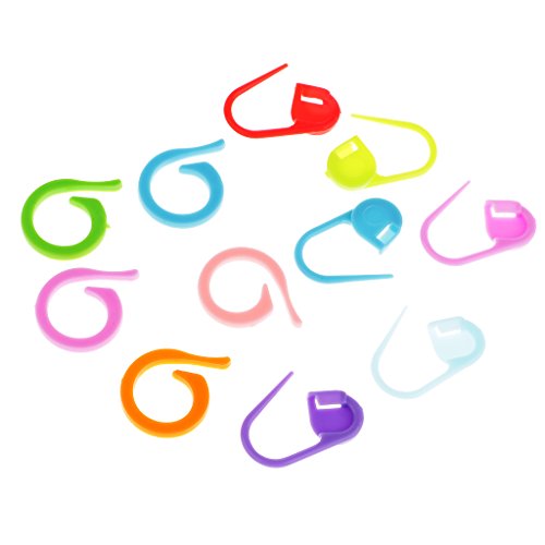 Bonarty Kit de acessórios de tricô com agulhas de crochê e costura de plástico