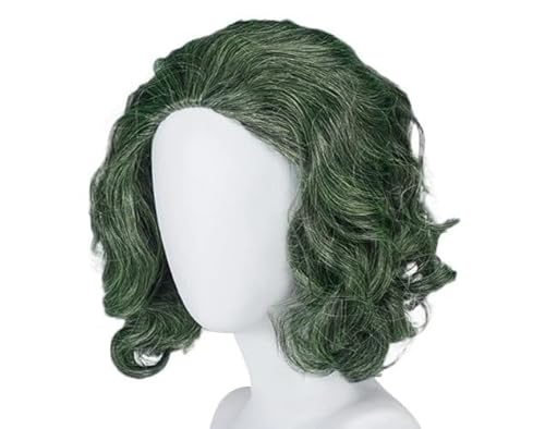 Joker Wig Green Clown Hair Crazy Villain Costume Cosplay Hal