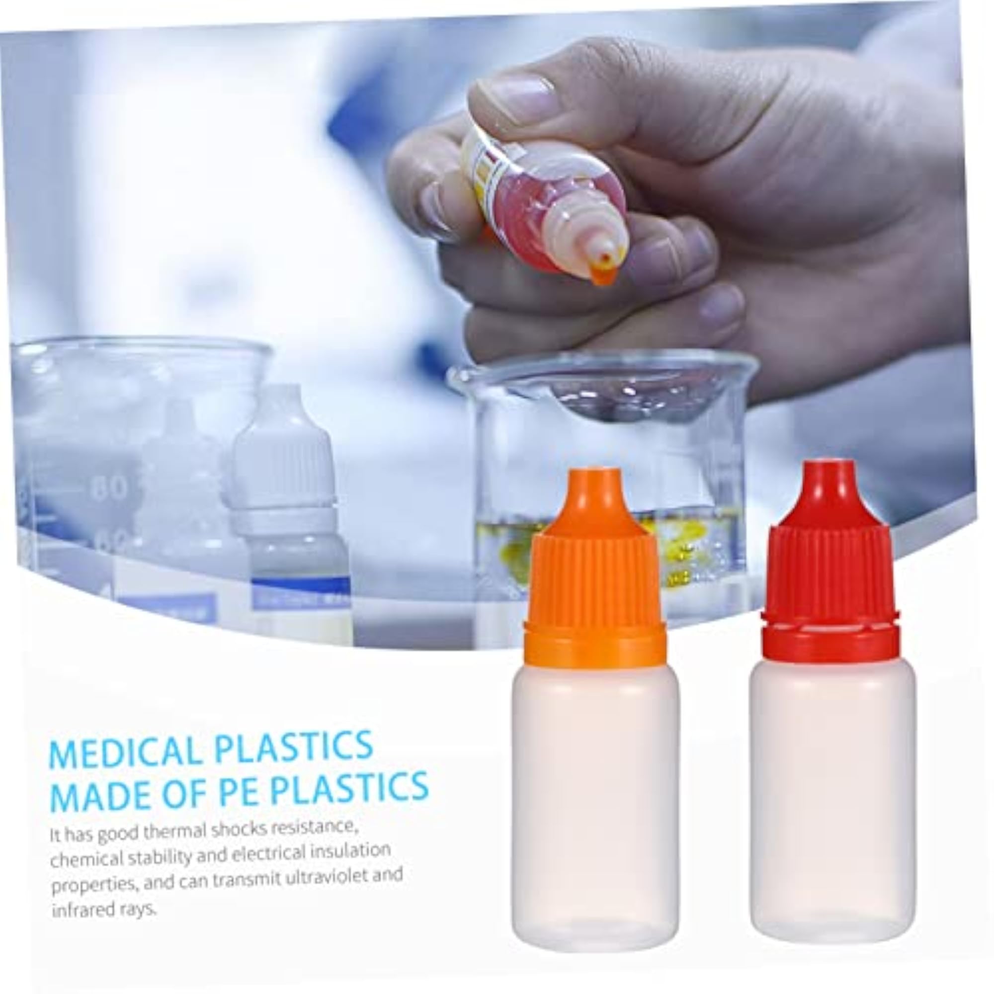 50pcs Refillable Squeeze Eye Dropper Bottles
