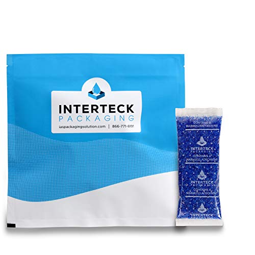70% Off Everything INTERTECK PACKAGING 14 Gram Silica Gel Packets - Blue to Pink, Rechargeable Desiccant Packets and Dehumidifiers, 2 Cubic Ft/Packet (Indicating, 20 Pack)