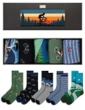soxo Aventura Calcetines Hombre Divertidos Algodon Regalos Colores Regalo Hombres En Una Caja 40-45 Bike Ride 5 Pares