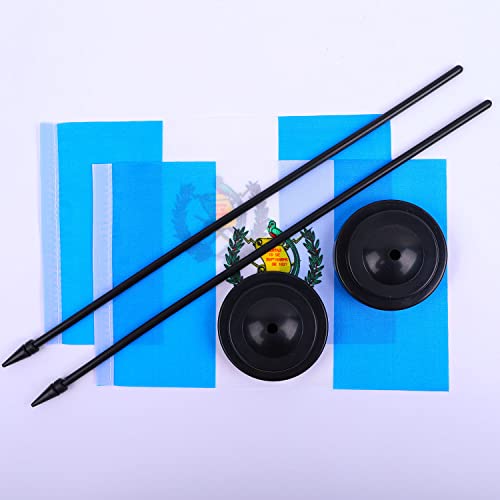 Fwiw Guatemala Guatemalan Flag Guatemala Table Flag Small Mini Guatemala Office Desk Flags With Stand Base,Countries National Festival Events Home Office Decorations(2Pack) #TOP2