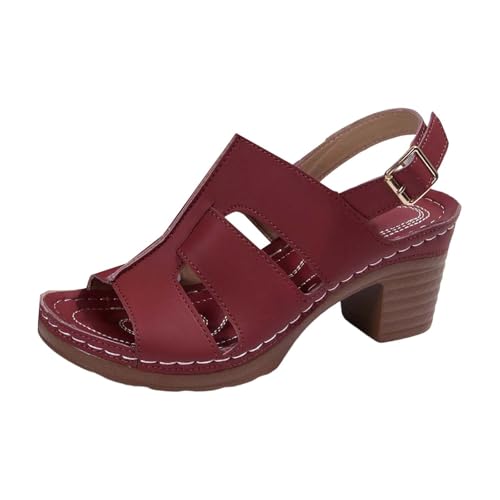 Sandale petit talon et tongue légère d'été pour femme avec semelle confort
