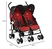 Chicco Echo Twin Silla de paseo gemelar, ligera y compacta, color rojo