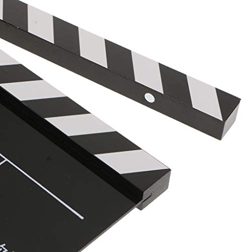 KESOTO Black Acrylic Clapper Board Clapboard Slate para Filme de TV de Vídeo
