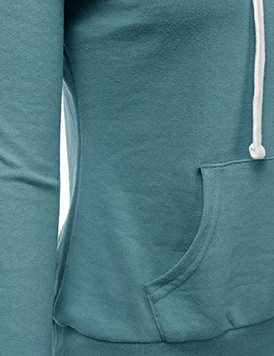 DOUBLJU Basic Lightweight Pullover Sweater Top Essential Comfy Casual Hoodie Sweatshirt for Womens Clothes with Plus Size - Thumbnail 5