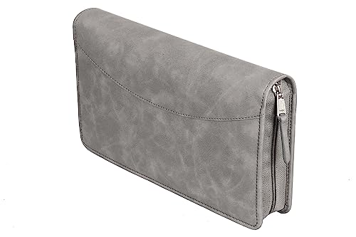 Image of Sukeshcraft Multiple Cheque Book Holder | 8 Digit Calculator Finiancial Note pad (Classic, Pull Grey Calulator)