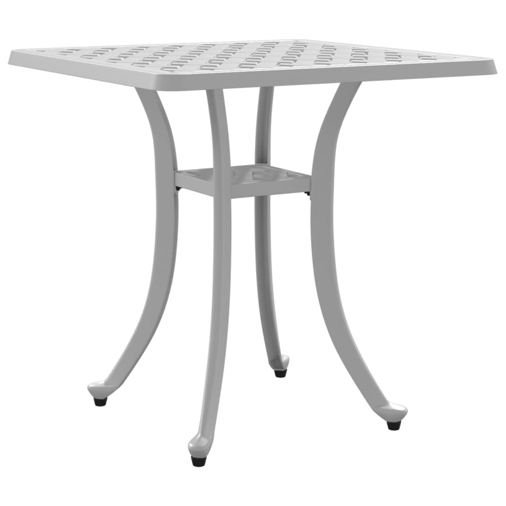 M400K821 - Mesa de jardín de Aluminio Fundido, Color Blanco, 53 x 53 x 53 cm, para pícnic, Barbacoa, jardín, Camping, Boda, Catering