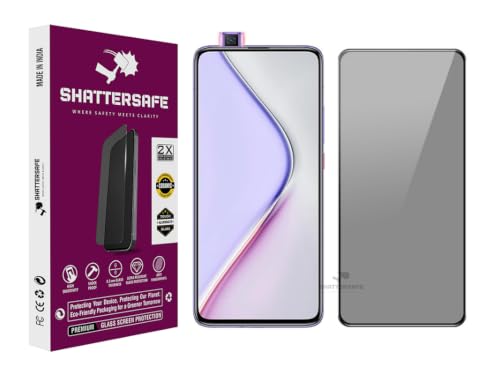 Image of Anti-Spy Privacy Tempered Glass Compatible For Redmi K30 Pro Zoom [Pack of 1]. 9H Hardness, Anti-Scratch, Edge-to-Edge Protection With Easy Installation Kit & Case Friendly Fit.