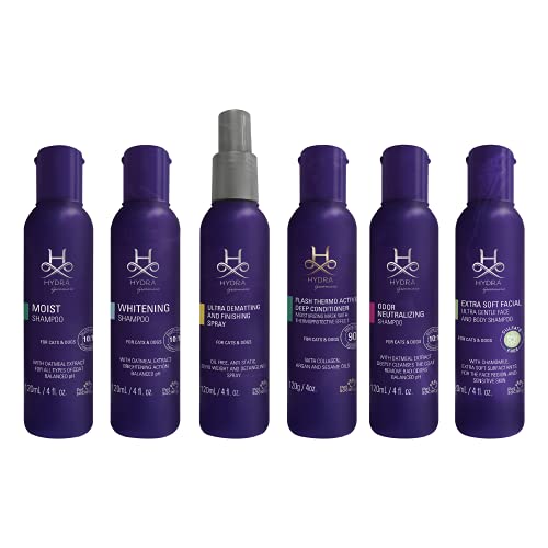 Hydra Professional Experience  Shampoo Conditioner and Sprays Dog and Cat Grooming Supplies 6-Bottle Set