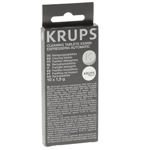 Los 10 mejores kits de limpieza krups Krups Espresseria Automatic Pastillas limpiadoras para maquinas de café, Blanco + F0540010 Kit descalcificación, Plastic