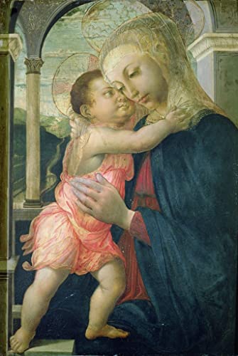 Poster sur toile Botticelli Lady of the loggia 50x70cm sans cadre