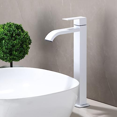 Robinet cascade en acier inoxydable blanc élégant pour lavabo design ZH1YFD